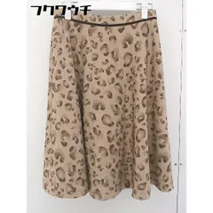 ◇ LAISSE PASSE レッセパッセ 豹柄 レオパード 膝丈 フレア スカート サイズ38 ベージュ系 レディース  【1109090013415】のサムネイル