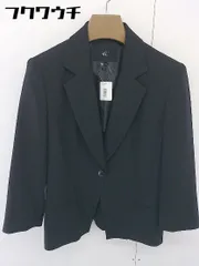 ◇ 4℃ ヨンドシー シングル1B 長袖 テーラード ジャケット サイズM ブラック レディース  【1109100023267】のサムネイル