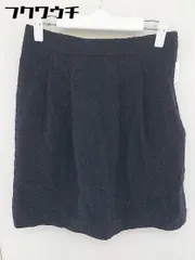 ◇ franche lippee サイドジップ ウエストゴム ミニ 台形 スカート サイズM ネイビー ブラック レディース  【中古】 【1109100025940】のサムネイル