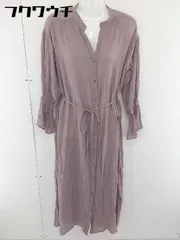 ◇ ◎ fifth フィフス Vネック スリット 長袖 ロング ワンピース サイズM パープル系 レディース  【中古】 【1109100024004】
