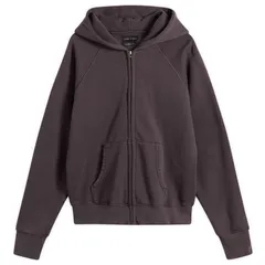 レス ティエン メンズ アウター パーカー・スウェット Les Tien Heavyweight Raglan Zip Hoodie Vintage Black ブラックのサムネイル