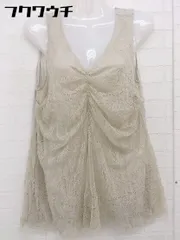◇ PUPULA ププラ 前面レース ノースリーブ カットソー サイズ40 ベージュ レディース  【中古】 【1109130013443】のサムネイル