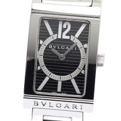 ☆極美品 RT39S ブルガリ レッタンゴロ 時計 ブラック レディース