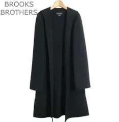 美品 ブルックスブラザーズ BROOKS BROTHERS ロングコート スプリングコート ショールカラー ボタンレス ウール ブラック サイズ0 レディースのサムネイル