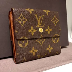 a6  ポルト モネ ビエ カルトクレディ　ポルトフォイユ エリーズ 旧型　モノグラム　Louis Vuitton ルイ ヴィトン 　3つ 折り　三つ折り 財布　ミニ コンパクト ウォレット 　Wホック　カード入れ 4 枚　モノグラム