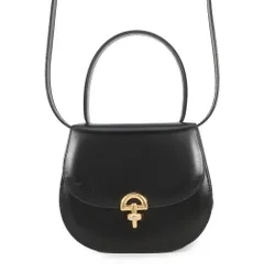 セリーヌ ハンドバッグ  ヴィンテージ レザー CELINE 2wayショルダーバッグ 黒