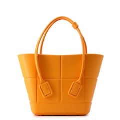 美品 ボッテガヴェネタ アルコ ラバー トートバック ラージ イエロー 