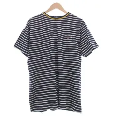 ポロ ラルフローレン POLO RALPH LAUREN Tシャツ M 白 ホワイト 紺 ネイビー ボーダー柄 半袖 ロゴ刺繍 クルーネック ECF004 /KR ■ECF004