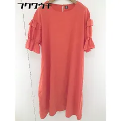 ◇ merlot メルロー 五分袖 膝下丈 ワンピース オレンジ系 レディース  【中古】 【1111060000387】のサムネイル