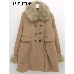 ■ ◎ PAGEBOY ページボーイ ALICIA フェイクファー ダブルボタン 長袖 コート サイズ F ブラウン レディース  【中古】 【1111090011605】のサムネイル