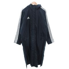 2XL ☆新品☆ アディダス ベンチコート ボア 防寒 防風 ロング丈　ネイビー 新品 アディダス ベンチコート ボア 防寒 防風 ロング丈 ネイビー