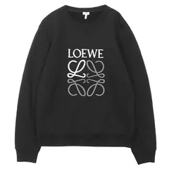 LOEWE ロエベ スウェットシャツ サイズ L メンズ シグネチャー ロゴ アナグラム エンブロイダリー 刺繍 Vガゼット トレーナー プルオーバー ロングスリーブ 長袖 トップス ブラック 黒 ポルトガル製のサムネイル