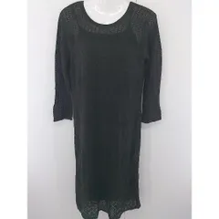 ◇ ◎ SENSE OF PLACE URBAN RESEARCH 総柄 長袖 膝下丈 ニット ワンピース サイズOne ダークブラウン レディース  【中古】 【1111120002849】