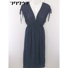 ◇ Another Edition カシュクール フレンチスリーブ ドット 水玉 オールインワン サイズS ネイビー ホワイト レディース  【中古】 【1111170006354】のサムネイル