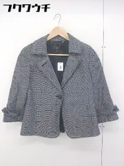 ■ TALBOTS タルボット 1B シングル 長袖 テーラード ジャケット サイズ4P ホワイト ブラック系 レディース  【中古】 【1112040000892】のサムネイル