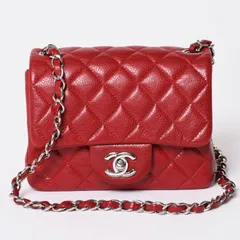 極美品 CHANEL シャネル ミニマトラッセ16 Sフラップ Sチェーンショルダーバッグ A35200 16番台 ココマーク キャビアスキン SV金具 中古 4a002002