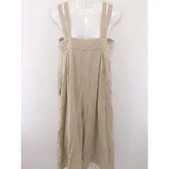 ◇ merlot メルロー リネン混 オールインワン サイズF ベージュ レディース  【中古】 【1112070002699】のサムネイル