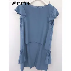 ◇ kaene カエン フレンチスリーブ 膝丈 ワンピース サイズ38 ブルー レディース  【中古】 【1112080006151】のサムネイル