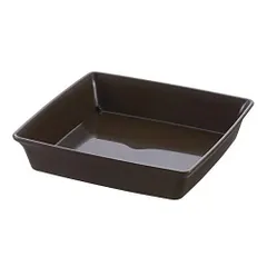 新品 リッチェル プラ鉢用受皿 フォーレスクエアプレート 10号 ダークブラウン ダークブラウンのサムネイル