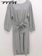 ◇ ◎ le coeur blanc ルクールブラン スリット 長袖 膝下丈 ワンピース サイズ38 ライトグレー レディース  【1112130007060】のサムネイル