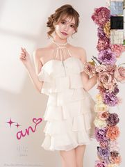 Sアイボリー25234エンジェルアールキャバドレスローブドフルール 3377