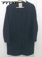 ◇ studio CLIP スタディオクリップ 長袖 ノーカラー コート サイズM ネイビー レディース  【中古】 【1112230005577】