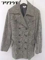 ◇ ◎ ensuite エンスウィート チェック 長袖 ピーコート サイズ6 グレー ブラック マルチ レディース  【中古】 【1112280003097】のサムネイル