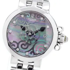 チュードル TUDOR 35100 クレア ドゥ ローズ デイト 10Pダイヤモンド 自動巻き レディース 良品 _909540のサムネイル