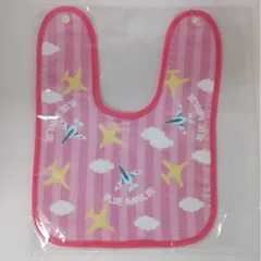 ベビースタイ　ストライプ　ピンク