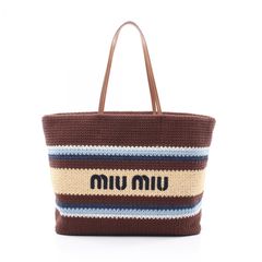 miu miu ラフィア トートバッグ かごバッグ 2way - メルカリ