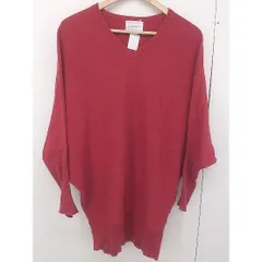 ◇ pattern torso antiqua アンティカ コットン ニット 長袖 セーター サイズM レッド レディース  【中古】 【1203210001518】
