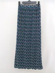 ◇ PAGEBOY ページボーイ ALICIA 総柄 リブ ロング ナロー スカート サイズF ブルー系 レディース  【中古】 【1203290006311】のサムネイル