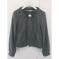 ◇ SHIPS シップス ベロア調 長袖 ブルゾン ジャケット サイズS グリーングレー系 レディース  【中古】 【1204250009588】のサムネイル