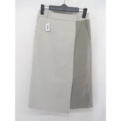 ◇ COLLAGE GALLARDAGALANTE コラージュ 配色 膝丈 ラップ巻き風 スカート サイズ0 ベージュ系 カーキ系 レディース  【中古】 【1204290000811】のサムネイル