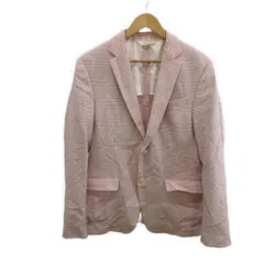 ザラマン ZARA MAN ジャケット 上着 52 赤 レッド チェック柄 ノッチドラペル 長袖 /RY ■GY99