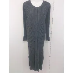 ◇ ur's ユアーズ リブ 長袖 ロング ニット ワンピース サイズM グレー系 レディース  【中古】 【1206150004243】のサムネイル