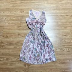 MARC JACOBSフリルラッフルカラー バイカラーワンピース100%シルク