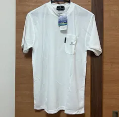 未使用　SABLINA VALENTINO Vネック 半袖Tシャツ　ドライ素材　ホワイト　紳士Tシャツ　M