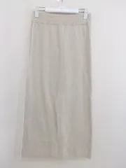 ◇ natural couture NICE CLAUP ロング タイト ナロー ニット スカート ベージュ系 レディース  【中古】 【1206200002083】のサムネイル