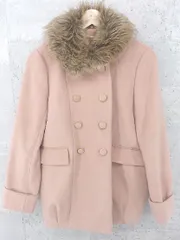 ■ dazzlin ダズリン フェイクファー 長袖 コート M ピンクブラウン *  【1002797565402】のサムネイル