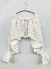 CPCM シーピーシーエム カーディガン/ボレロ F ホワイト コットン 無地 リボン ショート丈 長袖 レディースのサムネイル