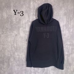 【※希少】Y-3★バックプリント スリーライン スウェットパーカー 黒色 L 希少】Y-3☆バックプリント スリーライン スウェットパーカー 黒色 L