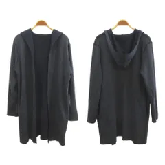 エニィファム anyFam ロングカーディガン リバーシブル F 紺 ネイビー グレー 無地 フード付き 長袖 /YUのサムネイル
