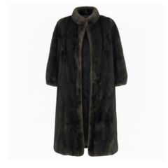 美品】MINKFUR/ミンクファー/ダークミンク/着丈109cm/ロングコート