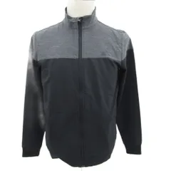 アディダス adidas ゴルフウェア ジャケット ミドル丈 M 黒 ブラック スタンドカラー 切替 /SM32 ■ECA004