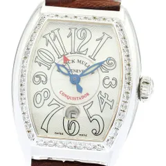 フランクミュラー FRANCK MULLER 8005LD1R コンキスタドール ダイヤベゼル デイト 自動巻き レディース 保証書付き_869373のサムネイル