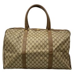 ✨美品✨GUCCI GG ボストンバッグ ハンド ブラウン レザー ロゴ 金具 