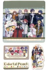 【中古】グッズセット カラフルピーチ ジッパーバッグ＆ステッカー「一番くじ カラフルピーチ いつもの場所でまちあわせ!」 からぴち賞