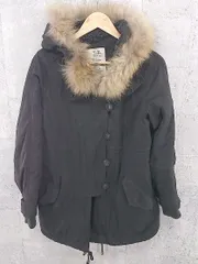 ■ Heather ヘザー チャイニーズラクーンファー 長袖 モッズ コート F ブラック　 *  【1002799798501】のサムネイル