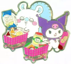 【中古】バッジ・ピンズ モモンガ＆クロミ 「ちいかわ なんか小さくてかわいいやつ×サンリオキャラクターズ トレーディングスーパーマーケットなピンズコレクション!」